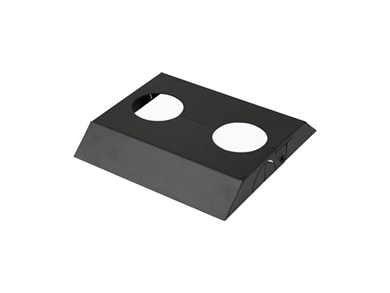 The PEERLESS MOD-ACF2 is a Modular Series Dual-Pole Cosmetic Cover designed specifically for use with the MOD-CPF2 Modular Series ceiling/floor plate. This durable component comes in a sleek black finish, combining both function and design, and meets TAA compliance requirements for government or institutional use. It supports a substantial weight capacity of up to 422 lbs, underscoring its robust design for professional AV installations.