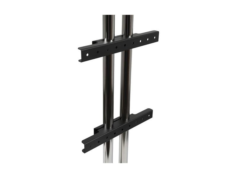 The Peerless MOD-AWM2 is a modular dual pole fixed wall mount interface designed to support displays from 46 to 90 inches. With a weight capacity of 211lb (96kg) and compatibility for both portrait and landscape orientations, it's ideal for commercial installations. A durable black finish, 5-year warranty, and TAA compliance round out the professional-grade features.