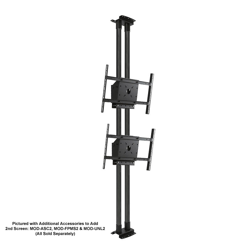 Kit de montage sol-plafond à deux pôles Peerless MOD-FCS2KIT300, noir