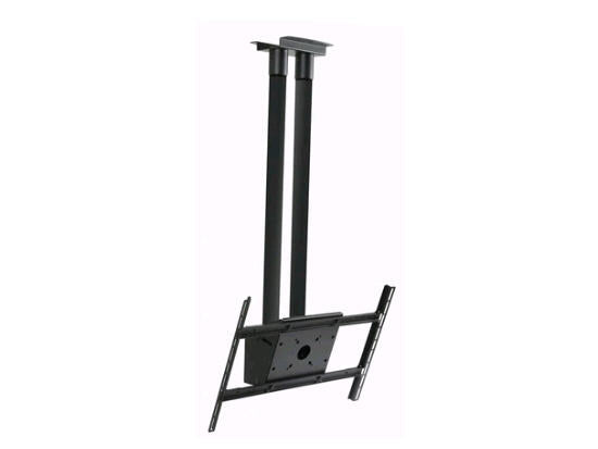 The PEERLESS Modular Dual Pole Ceiling Mount Kit offers a robust and adaptable solution for securely mounting projectors or displays. Designed in black and compliant with TAA standards, this kit is ideal for government or corporate AV installations. Its spacious dimensions support reliable overhead installations in professional environments.