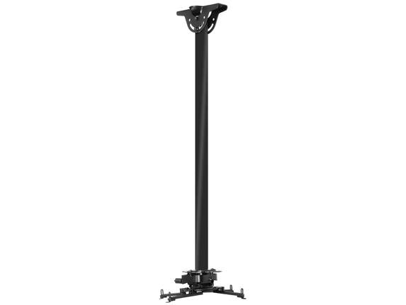 Peerless Modular Series Precision Gear Projector Mount Ceiling Kit supports projectors up to 50 lb and includes all components for a secure and adaptable installation. Designed in black to blend with modern AV environments, this modular mount ensures flexibility with height adjustments between 64.18 and 65.18 inches. Ideal for professional AV setups requiring both performance and compliance.