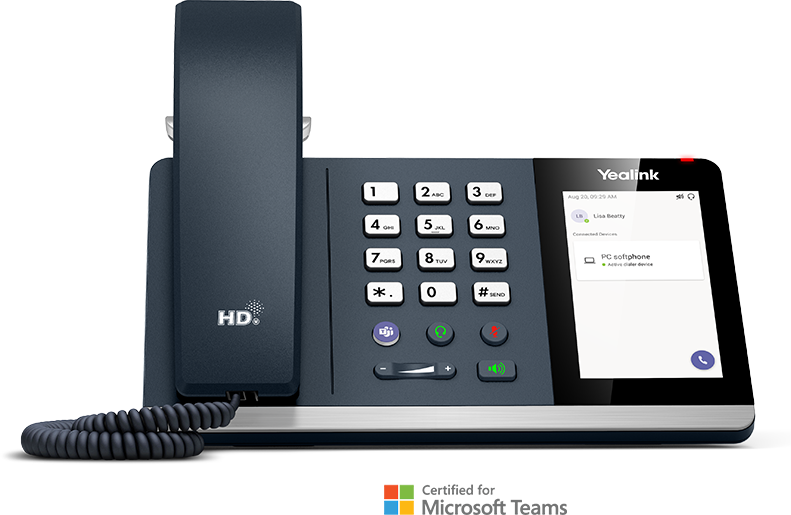 Téléphone USB YEALINK 1301118 MP45 avec écran tactile et hub USB
