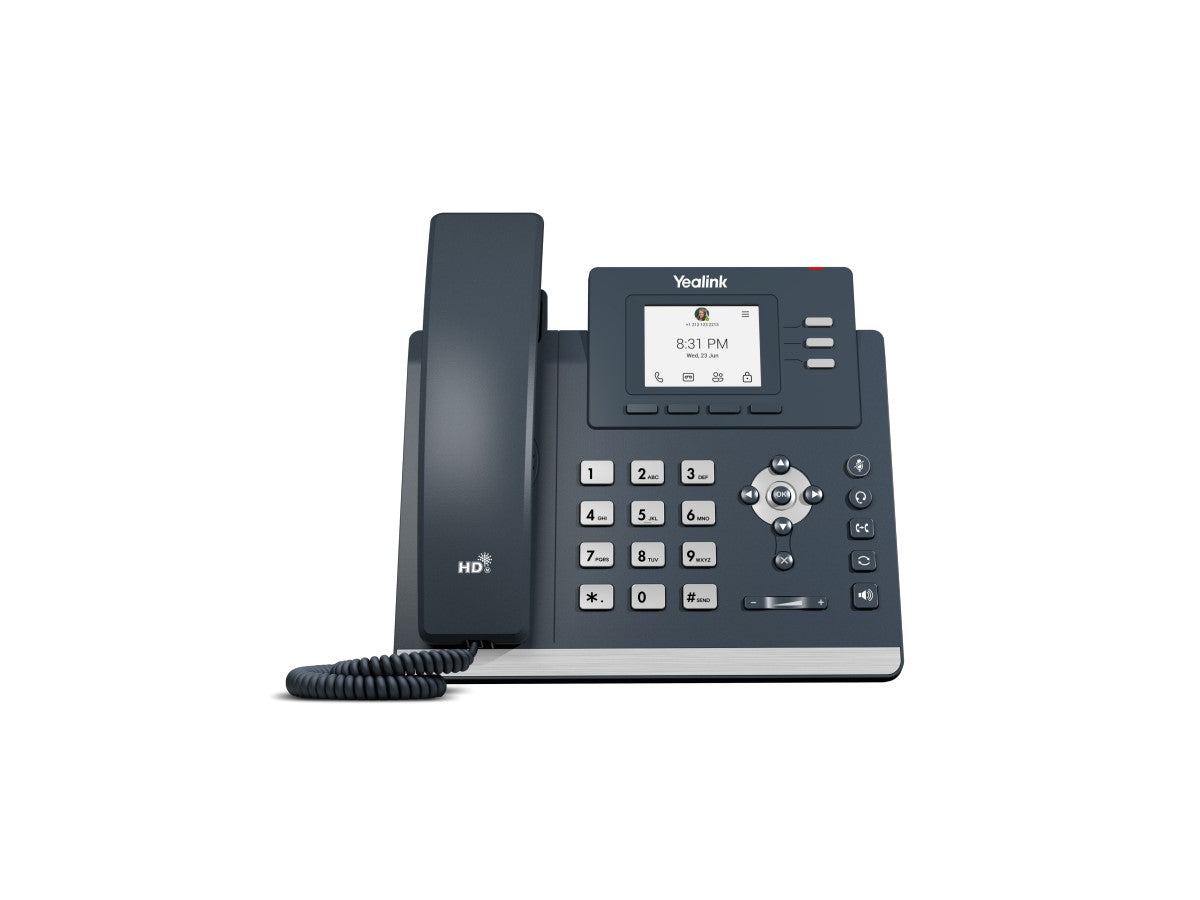 The Yealink MP52 E2 Teams phone delivers seamless Microsoft Teams communication with an Android 13 operating system, featuring a 2.4-inch non-touch color display and support for HD audio with Yealink Noise Proof Technology. This VoIP-enabled device supports Wi-Fi and Bluetooth connectivity via optional dongles and offers flexible USB headset support. Ideal for enterprise deployments seeking an affordable, feature-rich desk phone solution.