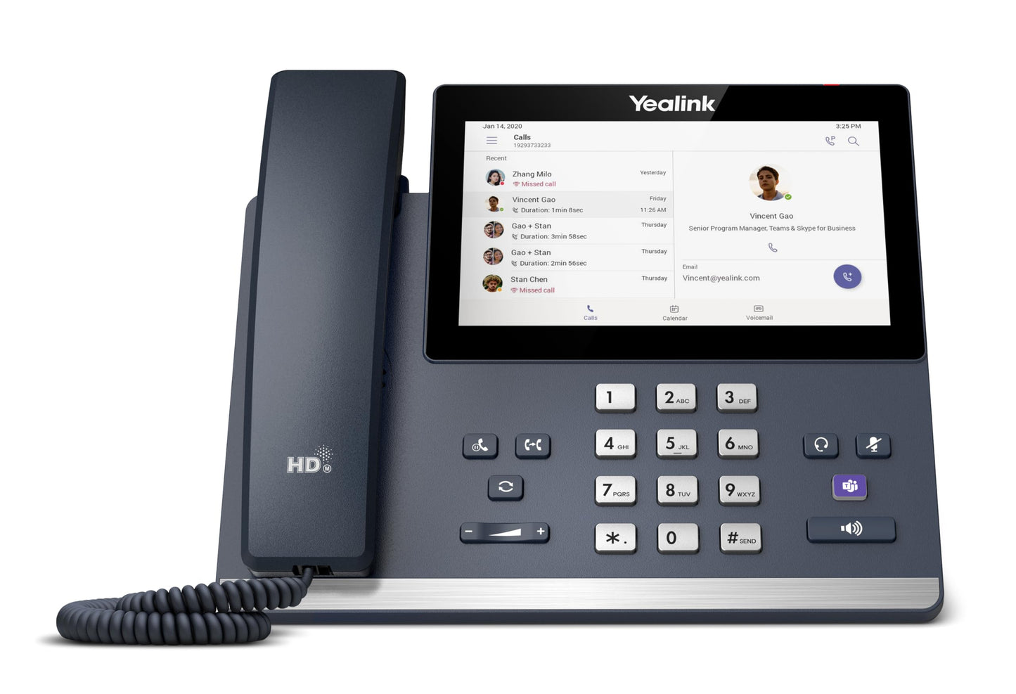 Téléphone Yealink MP56 E2 Teams avec Android 13 et écran tactile HD