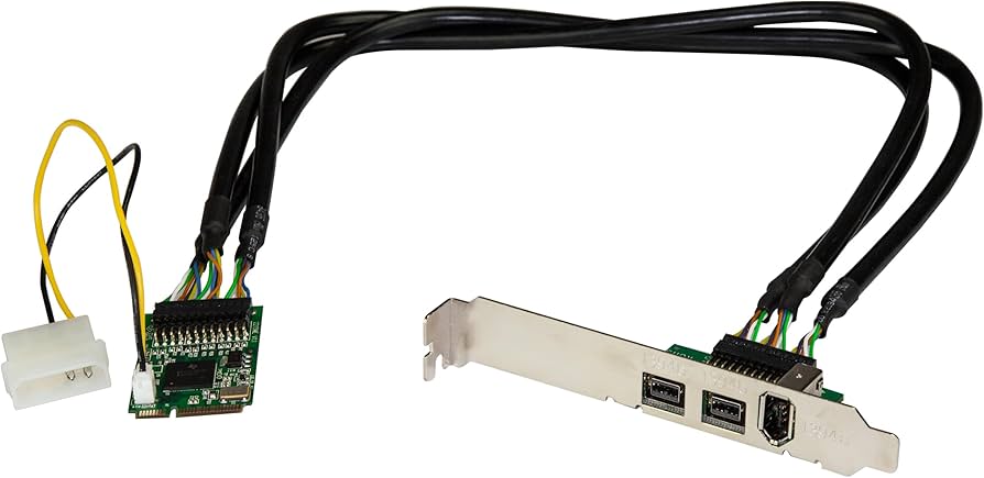 StarTech MPEX1394B3 3-Port Mini PCIe FireWire 1394a Card Adapter
