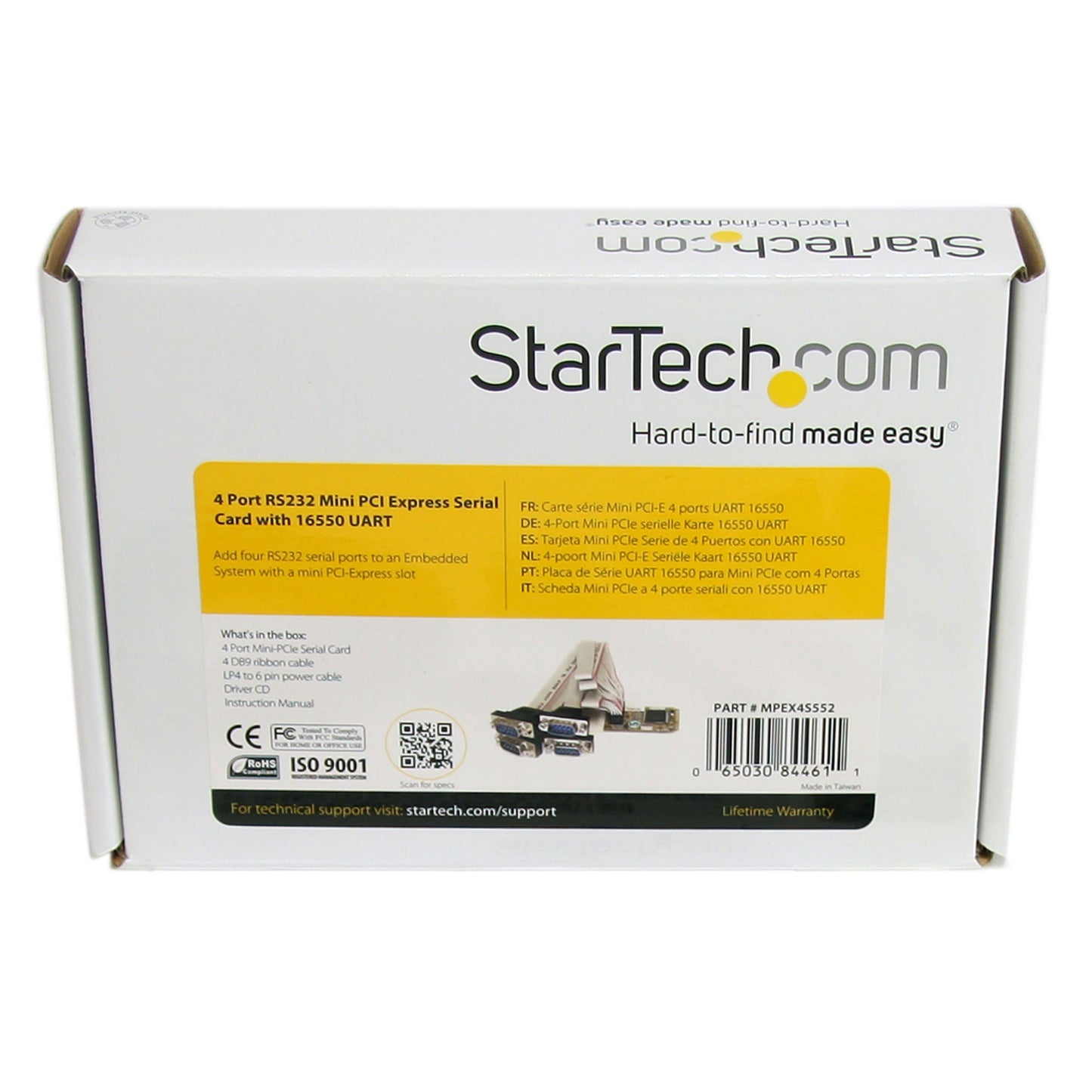 StarTech 4-Port Mini PCIe Serial Card with 16650 UART