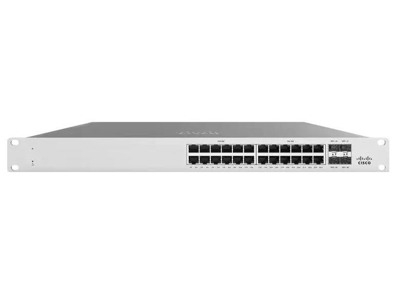 The Cisco Meraki MS125-24P is a 24-port Gigabit Ethernet switch with 10G uplinks and 370W PoE power, designed for cloud-managed Layer 2 deployments. Simplify network management with Meraki’s intuitive dashboard while benefiting from scalable performance, ideal for branch or campus access networks.
