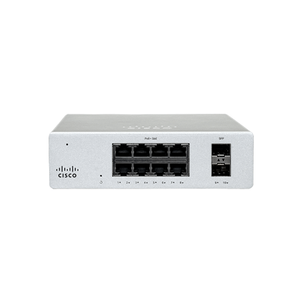 Commutateur géré Cisco Meraki MS130R-8P robuste 8GE 240 W PoE