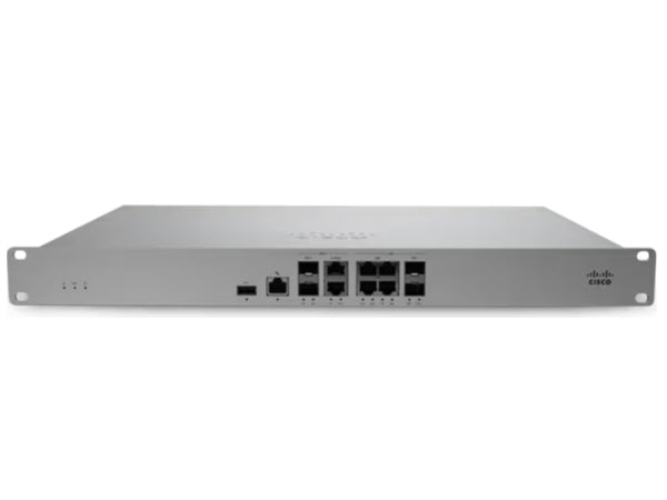MERAKI MX105 ROUTER/SECURITY APPLIANCE. Designed for secure connectivity, the MX105 offers enterprise-grade routing and threat management capabilities in a compact form. Ideal for midsize deployments, it simplifies operations with cloud-based management.