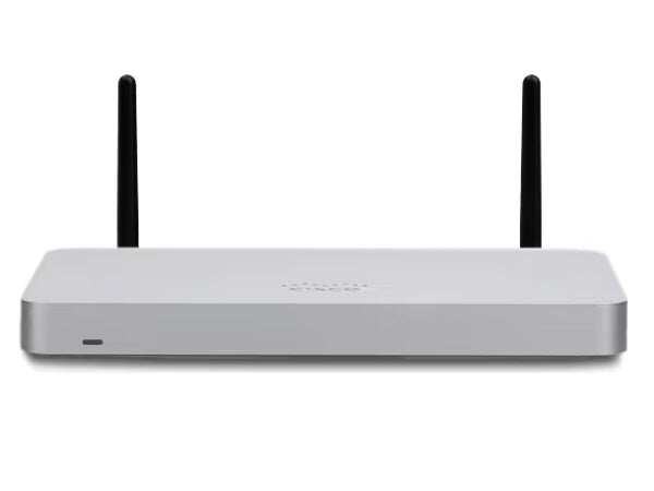 The Cisco Meraki MX68W is a versatile router and security appliance designed for small to medium-sized businesses. It integrates powerful security features with robust wireless performance (802.11ac) and includes a cloud-managed architecture suitable for dynamic IT environments. TAA compliant and crafted in Taiwan, it ensures regulatory reliability and solid hardware standards.