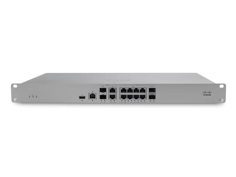 The Cisco Meraki MX85 is a high-performance wired router built for secure, scalable enterprise networking. Featuring 16 Gigabit Ethernet ports, 1U rackmount form factor, and full lifetime hardware warranty with next-day replacement, it ensures reliability and uptime for critical infrastructure. With support for WPA2 encryption and 802.1X authentication, the MX85 delivers strong security protocols for mid-sized deployments.