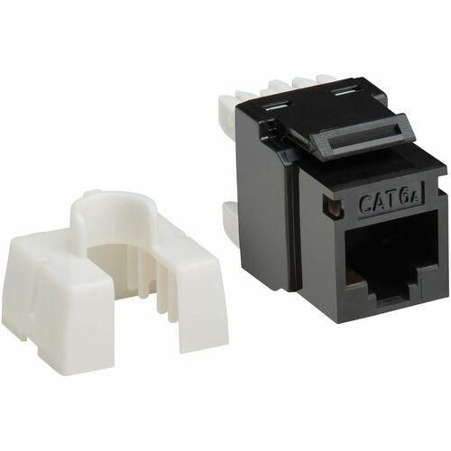 Prises Keystone Eaton Tripp Lite Cat6a, lot de 25, RJ45, 568A/B, noires, TAA