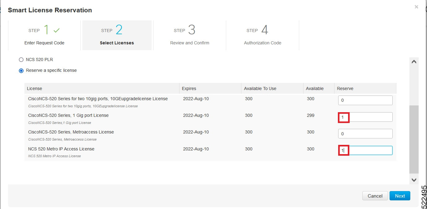 Licence de mise à niveau de l'accès métropolitain CISCO NCS 520 vers l'accès IP