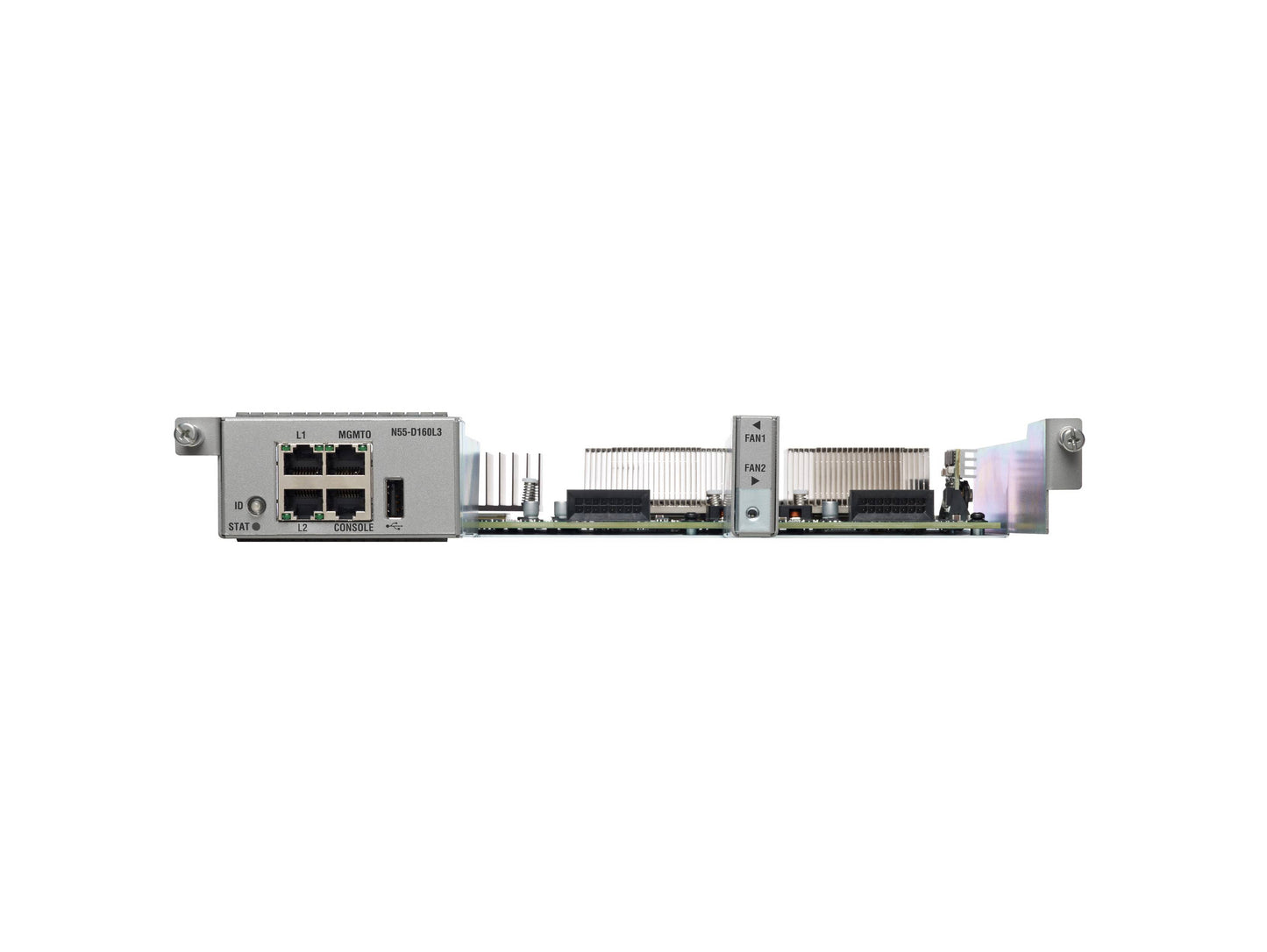 The Cisco N55-D160L3 Layer 3 Daughter Card enhances the Cisco Nexus 5548 Switch with advanced Layer 3 capabilities, supporting robust data networking performance. Designed for high-performance enterprise environments, it ensures seamless integration and improved routing throughput, making the switch chassis highly versatile and scalable.