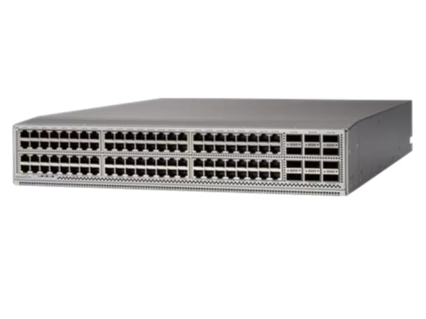 High-performance Cisco Nexus 9300 N9K-C93216TC-FX2 switch offers 96 10GBase-T and 12 QSFP28 100GbE ports for scalable data center and enterprise networking. With advanced FCoE NPV support and up to 256,000 MAC addresses, it delivers robust LAN and SAN convergence on a lossless Ethernet backbone.