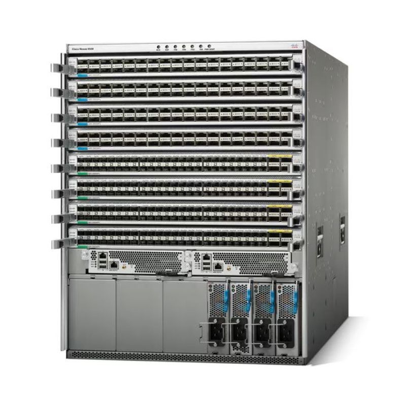 CISCO Nexus 9508 R2 Chassis Bundle, 1 SupB+, 3 PS, 2 SC, 6 FM-R2, 3 FT