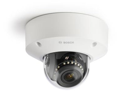 The BOSCH NDE-5704-A is an 8MP fixed dome IP camera designed for high-resolution surveillance in challenging environments. Featuring IP66 weatherproofing, IK10 vandal resistance, and TAA compliance, it offers reliable security performance with a versatile 3.4–10.2mm lens. Ideal for both commercial and government applications.