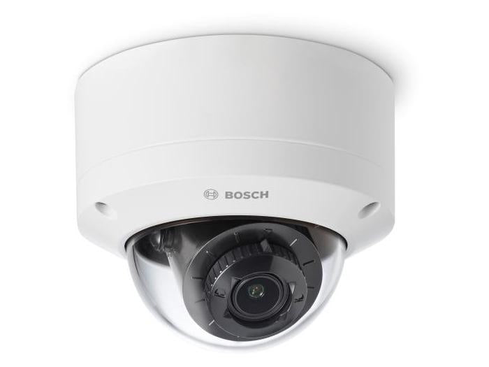 The Bosch FLEXIDOME NDV-5704-A-GOV is a high-performance 8MP IP dome camera with HDR imaging and advanced video analytics for government and indoor surveillance applications. Featuring a 3.2–10.5mm motorized zoom lens, two-way audio, and 4K resolution, it delivers outstanding video clarity and situational awareness. TAA-compliant and built for durability, this camera supports PoE, onboard video storage, and ONVIF integration for flexible deployment.