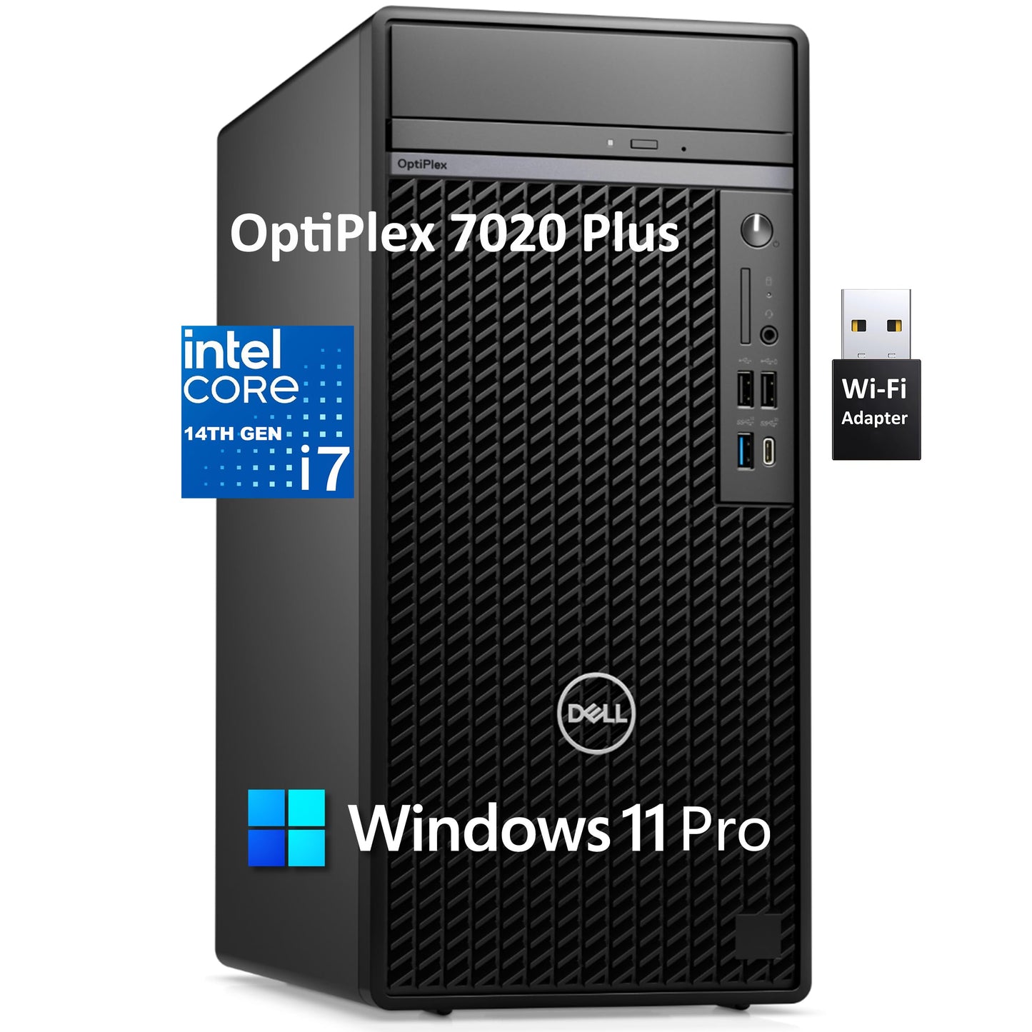Dell OptiPlex 7020 Tower, Core i7-14700, 16GB, 512GB SSD, Win 11 Pro