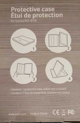 Housse de protection gris foncé ACER pour tablette W3-810