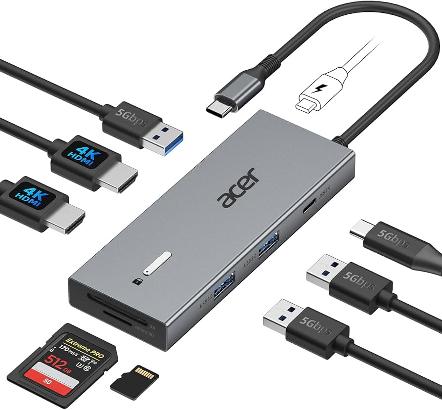 Station d'accueil universelle USB 3.0 ACER avec ports HDMI/DVI