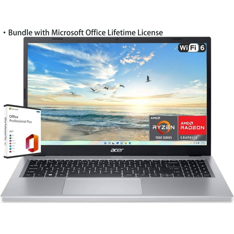 ACER 15.6" Ryzen 3 7320U Laptop, 8GB LPDDR5, 256GB SSD, Win11 Home