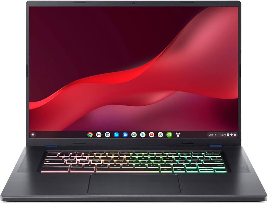 Chromebook ACER 16 pouces, processeur i5-1240P, 16 Go de RAM, SSD 256 Go, ChromeOS