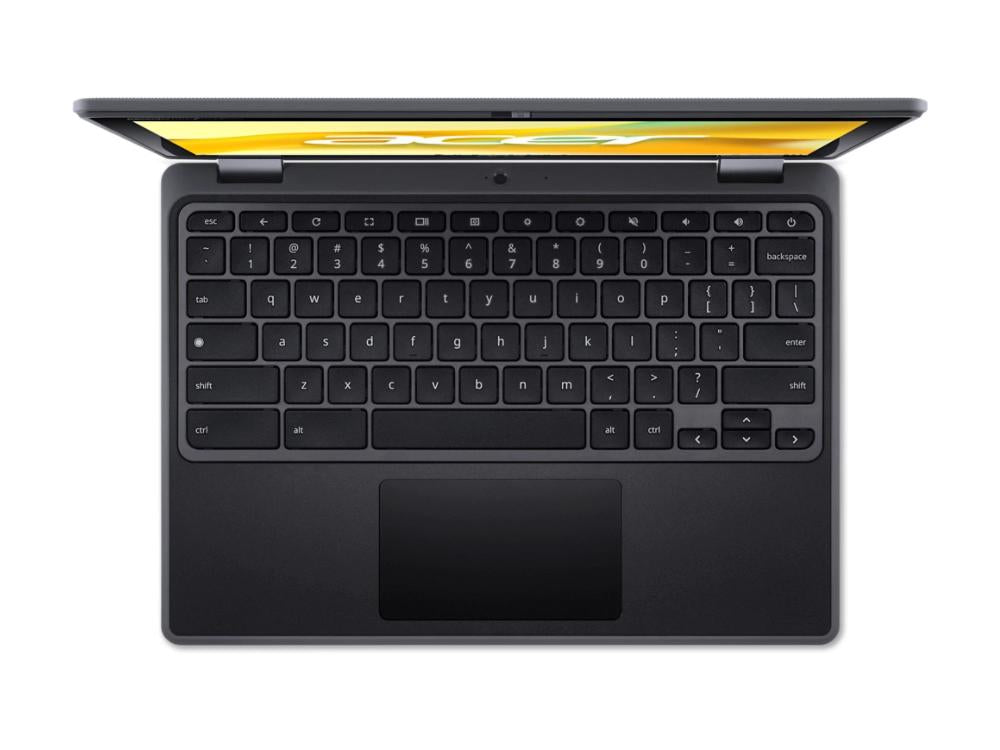 The Acer R756T-C9PB Chromebook offers an 11.6-inch multi-touch IPS display with Antimicrobial Corning Gorilla Glass, powered by an Intel N100 quad-core processor. It includes 8GB LPDDR5 RAM and 64GB eMMC storage, ensuring efficient multitasking and data access. With up to 12 hours of battery life and advanced wireless connectivity, it’s designed for productivity on the go.