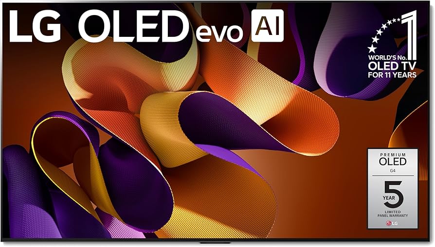 LG OLED77G4CUA 77-Inch 4K OLED evo G4 Smart TV with Dolby Vision