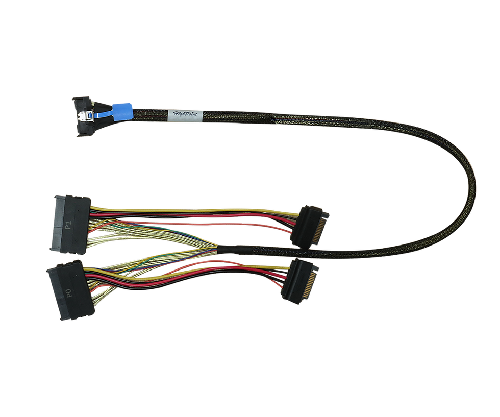 HighPoint 0.6M SFF-8643 to Oculink NVMe Cable OLX4-8643-061