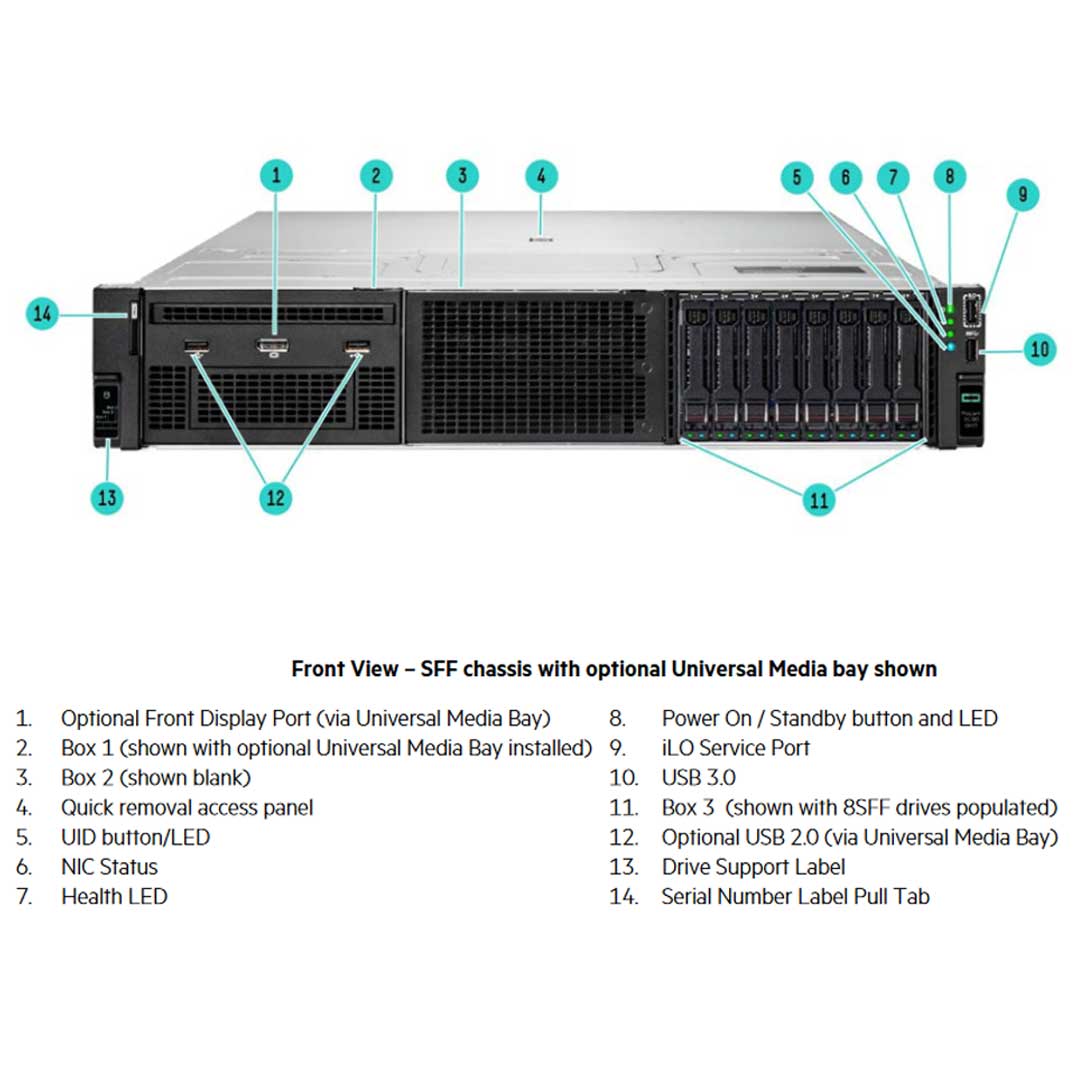 HPE DL380 Gen11 5416S 32GB 8SFF Server with MR408i-o Controller