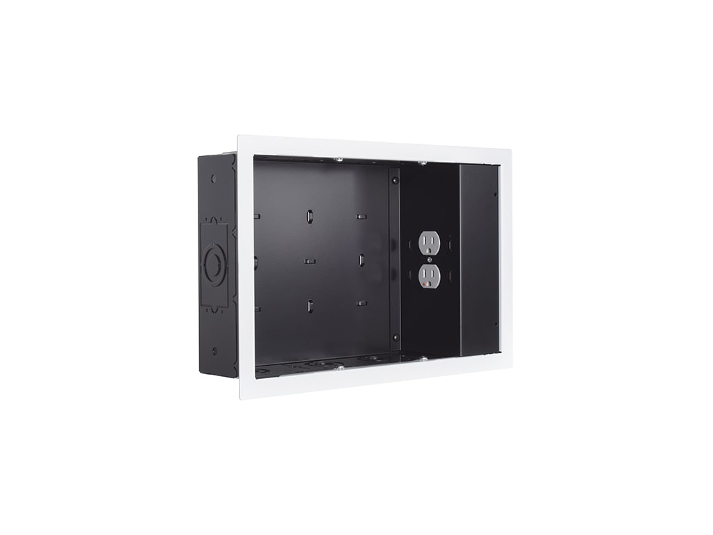 Prise murale CHIEF de petite taille, blanche, avec SurgeX 1 prise, PAC525FWP2
