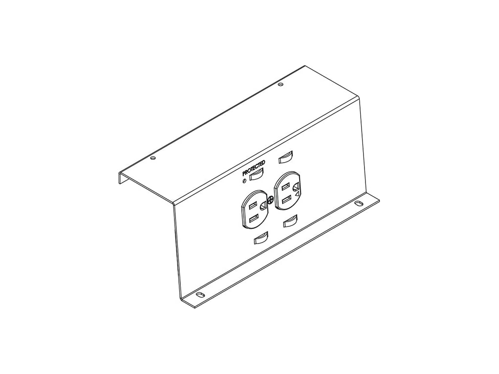 CHIEF PAC525P2-KIT In-Wall Retro Power Kit with 2-Plug