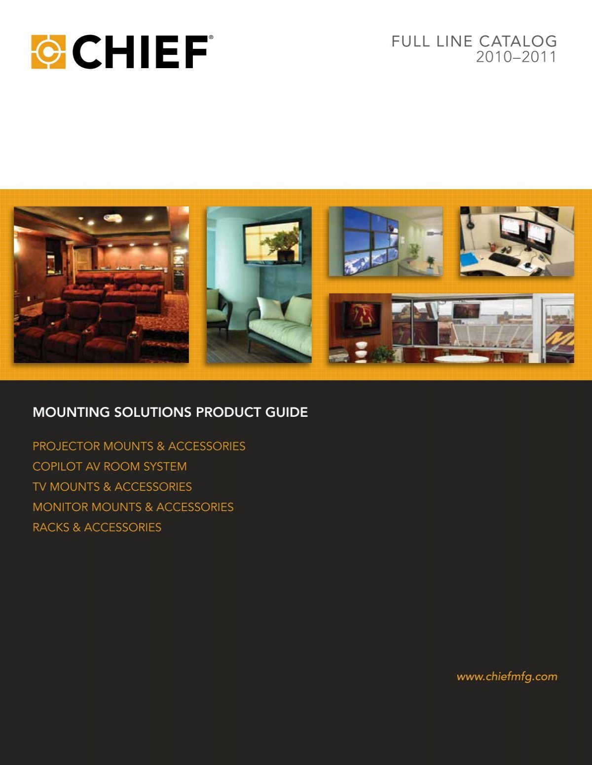 CHIEF PAC717 Black Literature Shelf, TAA Compliant, Made in USA