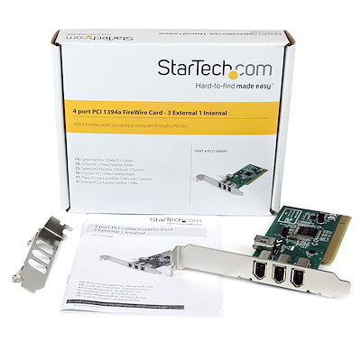 StarTech 4 Port PCI 1394a FireWire Adapter Card – PCI1394MP