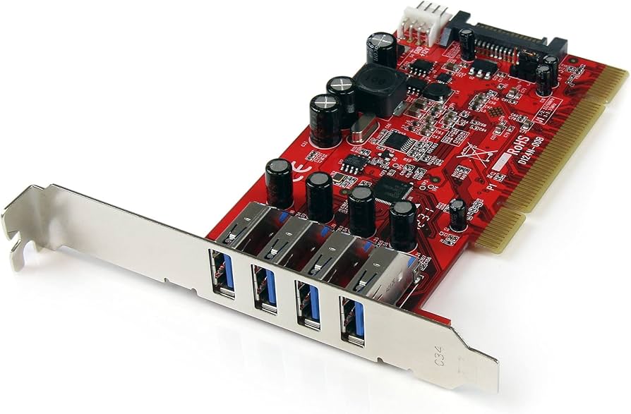 StarTech 4-Port USB 3.0 PCI Adapter Card w/ SATA Power