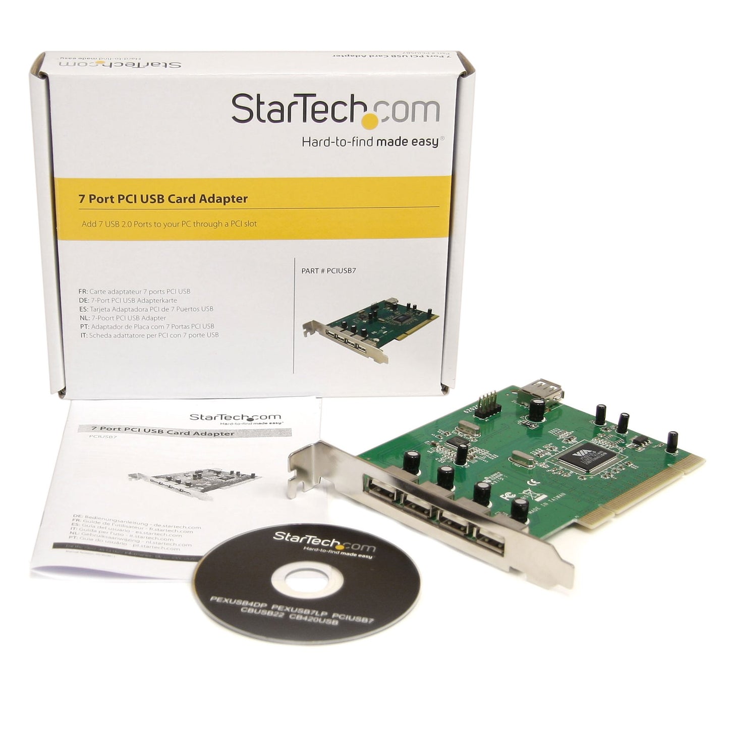 StarTech 7-Port PCI USB 2.0 Card Adapter (PCIUSB7)