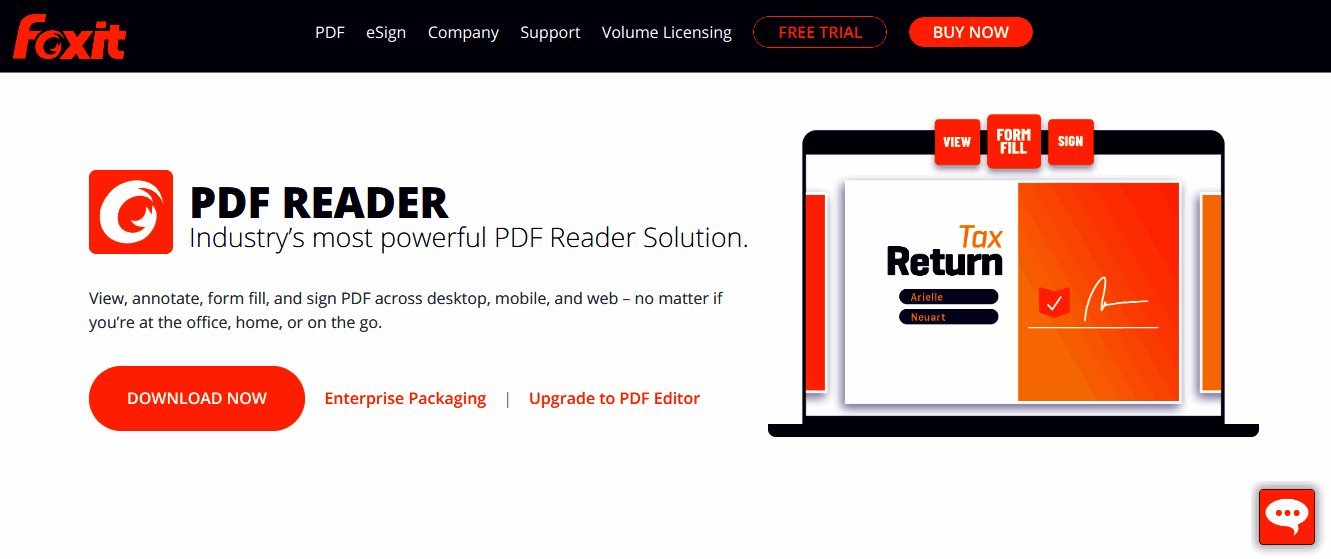 Licence en volume Foxit PDF Editor (100 à 499 utilisateurs, perpétuelle)