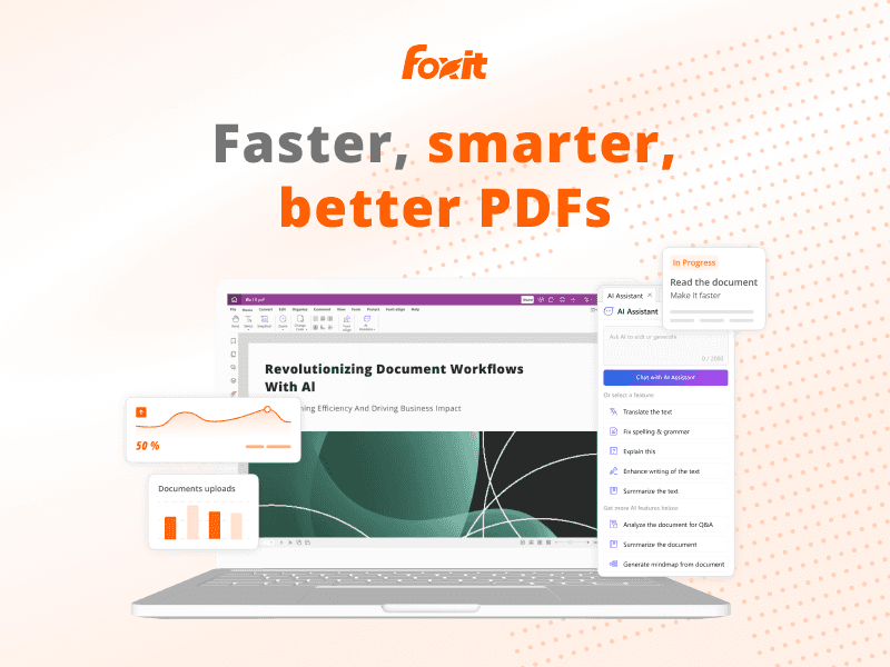Licence de maintenance annuelle par utilisateur pour Foxit PDF Editor (niveau de volume 10 à 35)