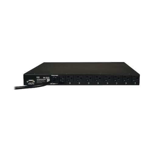 Eaton Tripp Lite Series 1.9kW Single-Phase Switched Automatic Transfer Switch PDU, 2 120V L5-20P / 5-20P Inputs, 16 5-15/20R Outputs, 1U, TAA