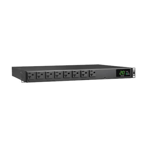 Eaton Tripp Lite Series 1.92kW 120V Single-Phase ATS/Local Metered PDU - 16 5-15/20R Outlets, Dual L5-20P/5-20P Inputs, 12 ft. Cords, 1U, TAA