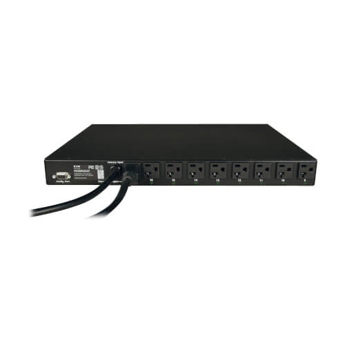Eaton Tripp Lite Series 1.9kW Single-Phase Local Metered Automatic Transfer Switch PDU, 2 120V L5-20P / 5-20P Inputs, 16 5-15/20R Outputs, 1U, TAA