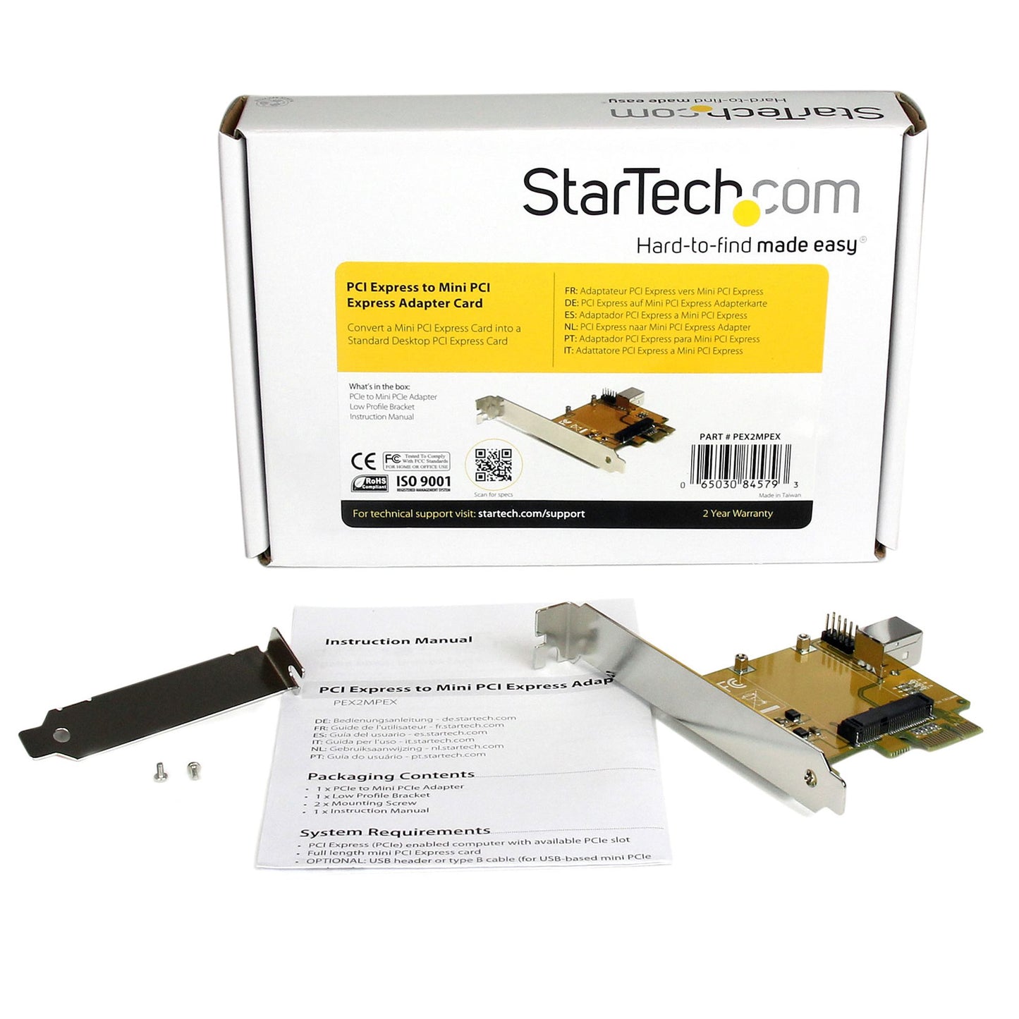StarTech PCI Express to Mini PCI Express Card Adapter - PEX2MPEX