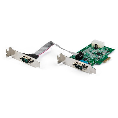 StarTech 2-Port PCIe RS232 Serial DB9 Adapter Card PEX2S953LP