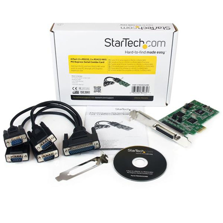 StarTech 4-Port RS232/422/485 PCIe Serial Card - PEX4S232485
