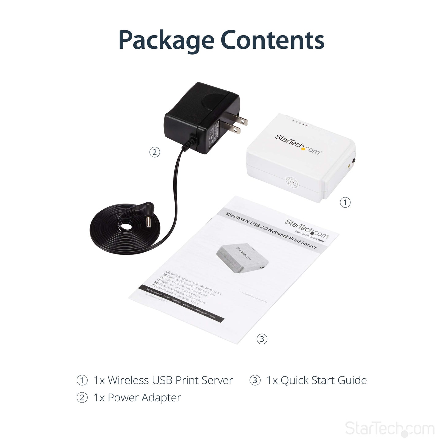 StarTech 1-Port USB Wireless N Print Server, PM1115UW