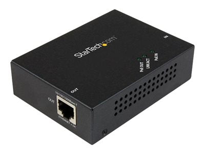 StarTech 1-Port Gigabit PoE+ Extender 802.3at/af, 24W, Daisy Chain up to 500m