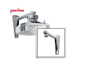 Peerless PWA-14W is a white wall arm designed to securely mount projectors, offering a sturdy and reliable installation solution. As a TAA-compliant component, it's ideal for use in government or enterprise environments where compliance is essential. Manufactured in the United States, this wall arm supports Peerless projector products, ensuring compatibility and durability in professional AV setups.