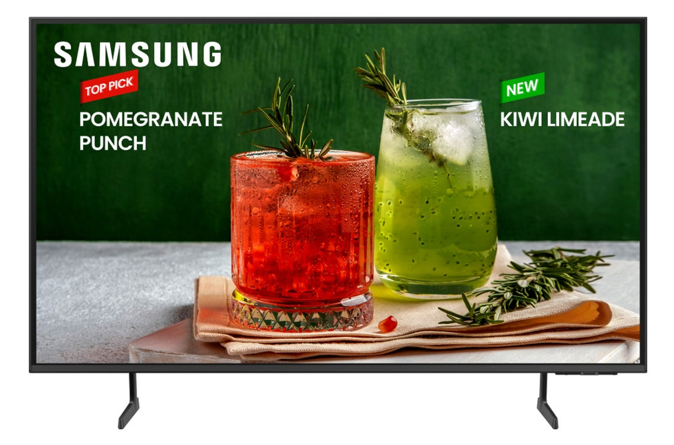 Écran d'affichage numérique Samsung QE55T 55 pouces 4K UHD, 300 nits, HDMI, système d'exploitation Tizen
