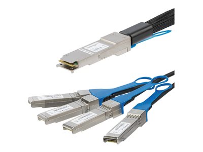 Câble de dérivation StarTech 40G QSFP+ vers 4x SFP+ DAC (1 m), conforme MSA